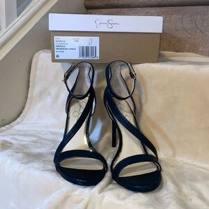 Emerald sparkle Jessica Simpson Heels with ankle strap